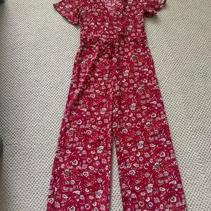 Caslon Red Floral Top